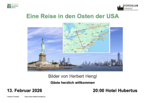Einladung Vortrag - Eine Reise durch den Osten der USA von Herbert Hengl